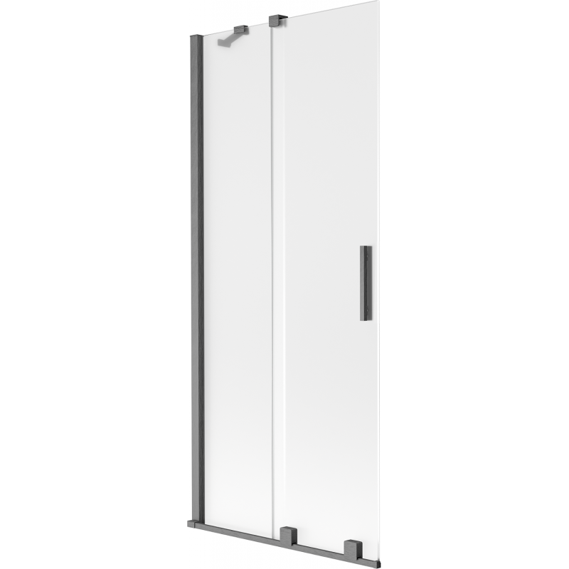 Mexen Velar dvojkrídlové posuvné sprchové dvere 85 x 150 cm, matné, brúsená gun gray - 896-085-000-31-66
