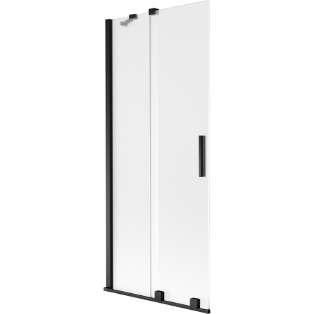 Mexen Velar sprchový kút 2-krídlový posuvný 85 x 150 cm, mrazené sklo, čierny - 896-085-000-31-70