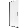Mexen Velar sprchový kút 2-krídlový posuvný 85 x 150 cm, mrazené sklo, čierny - 896-085-000-31-70