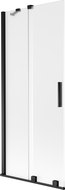 Mexen Velar sprchový kút 2-krídlový posuvný 85 x 150 cm, mrazené sklo, čierny - 896-085-000-31-70