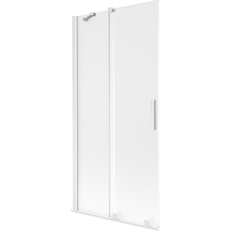 Mexen Velar paravan na vaňu 2-krídlový posuvný 90 x 150 cm, satén, biely - 896-090-000-31-20