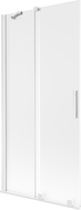 Mexen Velar paravan na vaňu 2-krídlový posuvný 90 x 150 cm, satén, biely - 896-090-000-31-20