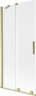 Mexen Velar paraván na vaňu 2-krídlový posuvný 90 x 150 cm, matný, zlatý kartáčovaný - 896-090-000-31-55
