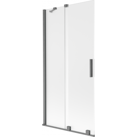 Mexen Velar dvojkrídlový posuvný kúpeľňový paraván 90 x 150 cm, matný, brúsená gun gray - 896-090-000-31-66