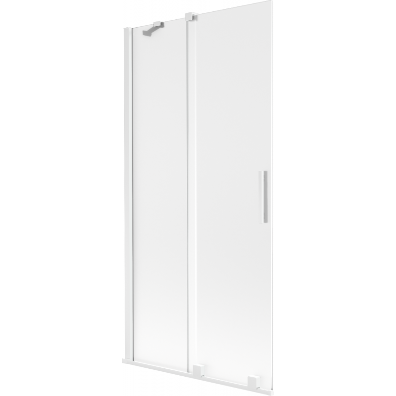 Mexen Velar 2-krídlový posuvný vaňový paraván 95 x 150 cm, mrazený, biely - 896-095-000-31-20