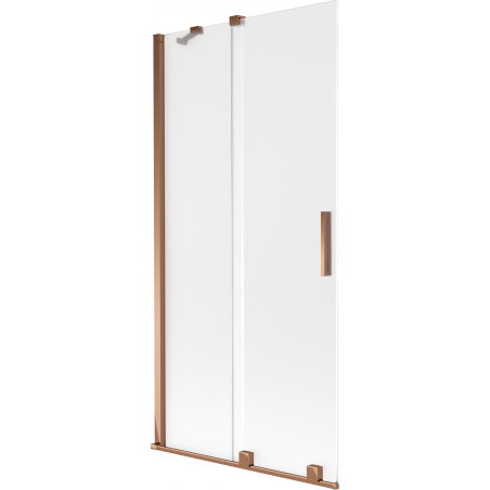 Mexen Velar vaňový paraván 2-krídlový posuvný 95 x 150 cm, matný, ružové zlato - 896-095-000-31-60