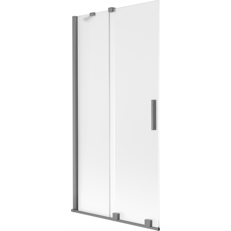 Mexen Velar vaňová zástena s 2-posuvnými krídlami, 95 x 150 cm, mliečna, gun metal - 896-095-000-31-95
