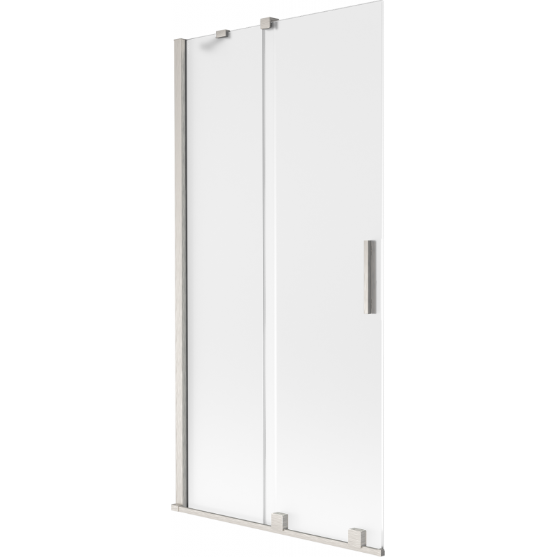 Mexen Velar dvojkrídlový posuvný sprchový zástena 95 x 150 cm, mráz, brúsený nikel - 896-095-000-31-97