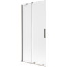 Mexen Velar dvojkrídlový posuvný sprchový zástena 95 x 150 cm, mráz, brúsený nikel - 896-095-000-31-97