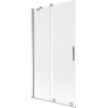 Mexen Velar dvojkrídlový sprchový paraván 2-krídlový posuvný 100 x 150 cm, mrazivý, chróm - 896-100-000-31-01