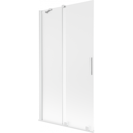 Mexen Velar vaňa záves 2-krídlový posuvný 100 x 150 cm, námraza, biely - 896-100-000-31-20