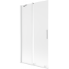 Mexen Velar vaňa záves 2-krídlový posuvný 100 x 150 cm, námraza, biely - 896-100-000-31-20