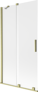 Mexen Velar vaňová zástena 2-krídlová posuvná 100 x 150 cm, mrazivé, zlaté kartáčované - 896-100-000-31-55