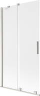 Mexen Velar sprchová zástena 2-krídlová posuvná 100 x 150 cm, mráz, brúsený nikel - 896-100-000-31-97