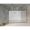 Mexen Omega zasúvacia sprchová kabína 100 x 70 cm, transparentná, chróm + sprchová vanička Flat - 825-100-070-01-00-4010