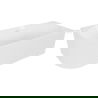 Mexen Gia voľne stojaca rohová ryhovaná pravá 170 x 80 cm, biela lesk, biely prepad - 52701708000P-20