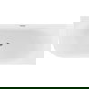 Mexen Gia voľne stojaca rohová vaňa s ryhovaním pravá 170 x 80 cm, biely lesk, preliv gun gray kartáčovaný