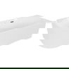 Mexen Gia voľne stojaca rohová vaňa ryhovaná pravá 170 x 80 cm, biely lesk, prepad gun gray brúsený - 52701708000P-66