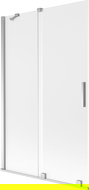 Mexen Velar dvojkrídlový zasúvací vaňový paraván 110 x 150 cm, námraza, chróm - 896-110-000-31-01