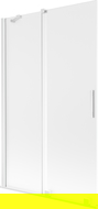 Mexen Velar vaňová zástenna dvojkrídlová posuvná 110 x 150 cm, námraza, biela - 896-110-000-31-20