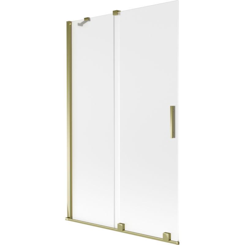 Mexen Velar sprchová zástenová dvojkrídlová posuvná 110 x 150 cm, námraza, zlatá - 896-110-000-31-50