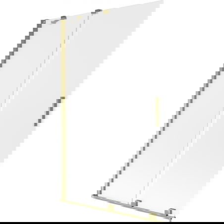 Mexen Velar sprchová zástenová dvojkrídlová posuvná 110 x 150 cm, námraza, zlatá - 896-110-000-31-50