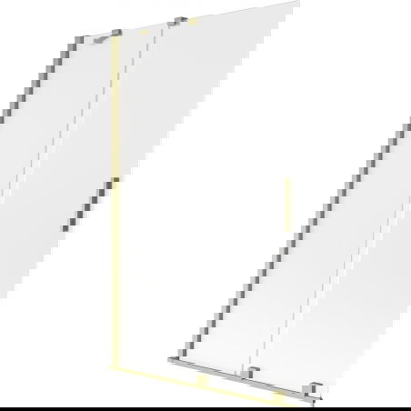 Mexen Velar vaňová zástena 2-krídlová posuvná 110 x 150 cm, matná, zlatá kartáčovaná - 896-110-000-31-55