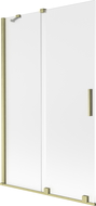 Mexen Velar vaňová zástena 2-krídlová posuvná 110 x 150 cm, matná, zlatá kartáčovaná - 896-110-000-31-55