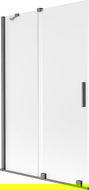 Mexen Velar sprchová zástena 2-krídlová posuvná 110 x 150 cm, mrazivá, brúsená gun gray - 896-110-000-31-66