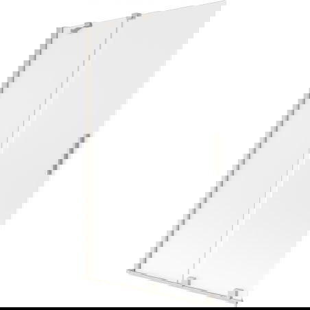 Mexen Velar vaňová zástenka dvojkrídlová posuvná 110 x 150 cm, mrazené, brúsený nikel - 896-110-000-31-97