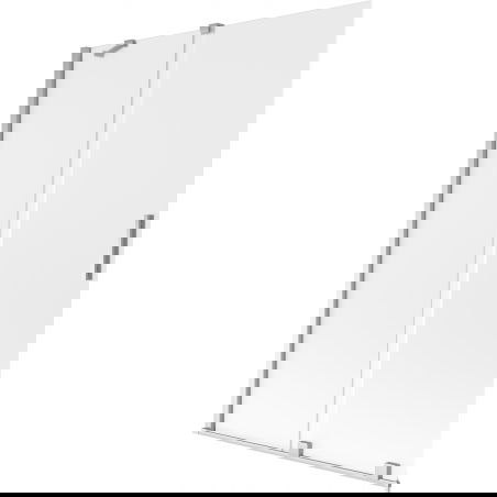 Mexen Velar dvojkrídlový zasúvací sprchový záves 120 x 150 cm, mrazený, chróm - 896-120-000-31-01