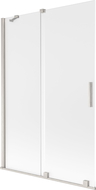 Mexen Velar sprchová zástena 2-krídlová posuvná 120 x 150 cm, matná, brúsený nikel - 896-120-000-31-97