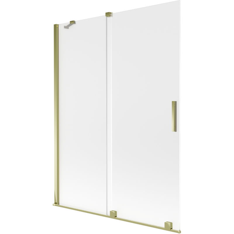 Mexen Velar dvojkrídlový sprchový panel, posuvný 130 x 150 cm, matný, zlatý - 896-130-000-31-50