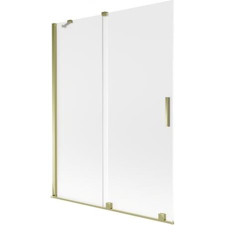Mexen Velar dvojkrídlový posuvný sprchový kút 130 x 150 cm, námraza, zlatý - 896-130-000-31-50