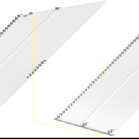 Mexen Velar dvojkrídlový sprchový panel, posuvný 130 x 150 cm, matný, zlatý - 896-130-000-31-50