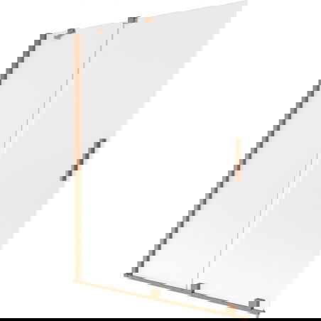 Mexen Velar dvojkrídlové posuvné vaňové zásteny 130 x 150 cm, mrazené, brúsená meď - 896-130-000-31-65