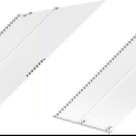 Mexen Velar dvojkrídlový vaňový paravan, rozťahovací, 130 x 150 cm, sklo mrazene, brúsnikel - 896-130-000-31-97