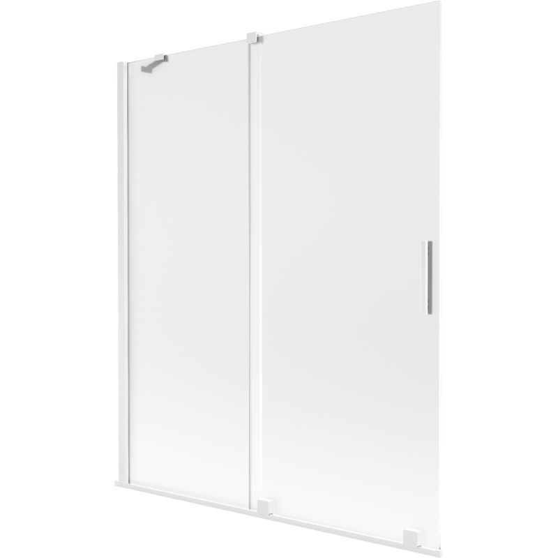 Mexen Velar sprchová zásteny, posuvná 2-krídlová 140 x 150 cm, námraza, biela - 896-140-000-31-20