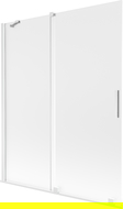 Mexen Velar 2-krídlové zasúvacie sprchové dvere 140 x 150 cm, matné, biele - 896-140-000-31-20