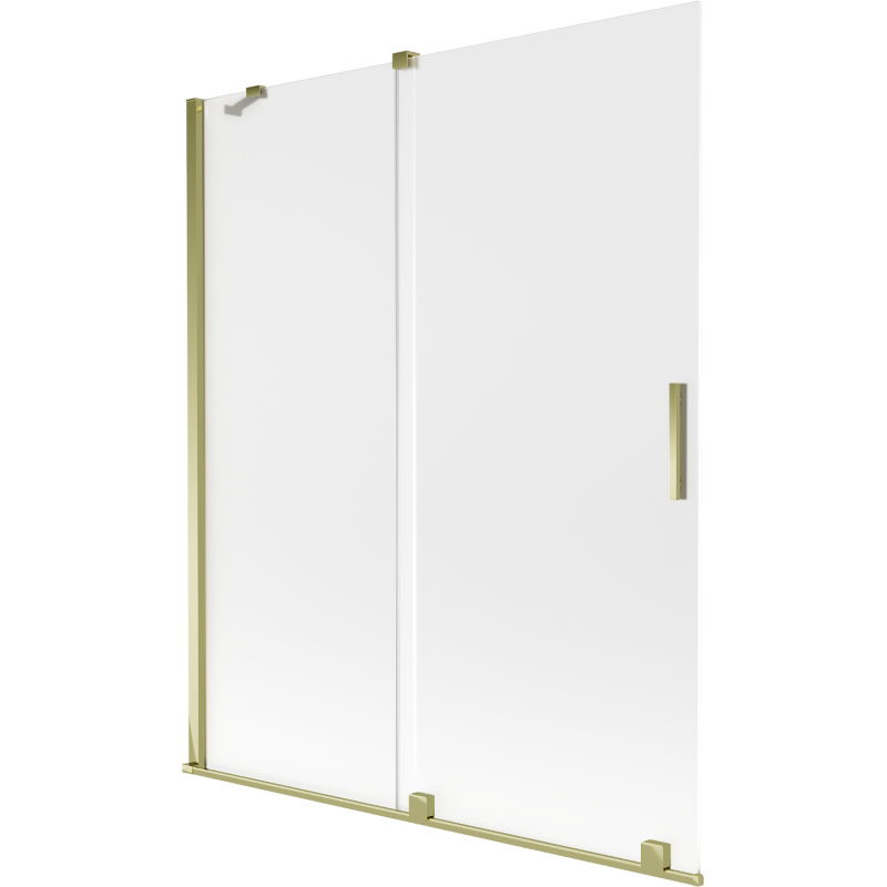Mexen Velar vaňový paraván 2-krídlový posuvný 140 x 150 cm, matný, zlatý - 896-140-000-31-50