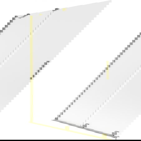 Mexen Velar vaňová záclona 2-krídlová posuvná 140 x 150 cm, námraza, zlatá - 896-140-000-31-50