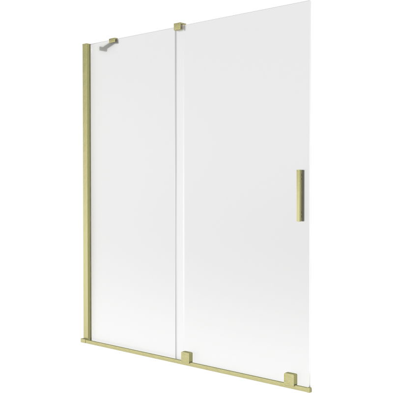 Mexen Velar vaňová zástena 2-krídlová posuvná 140 x 150 cm, matná, zlatý kartáčovaný - 896-140-000-31-55