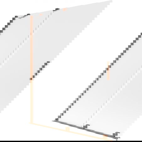 Mexen Velar vaňová zástena 2-krídlová posuvná 140 x 150 cm, mat, ružové zlato - 896-140-000-31-60