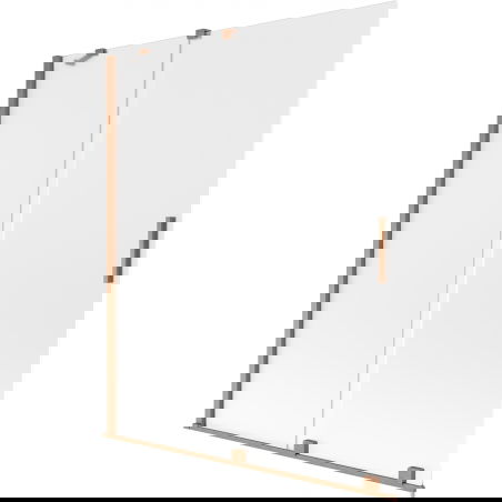 Mexen Velar sprchová zástena, 2-krídlová posuvná, 140 x 150 cm, mrázový odtieň, brúsená meď - 896-140-000-31-65