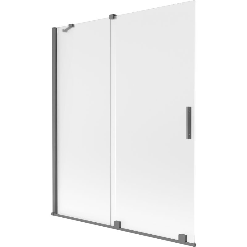 Mexen Velar 2-krídlová sprchová zástenka posuvná 140 x 150 cm, matná, gun metal - 896-140-000-31-95