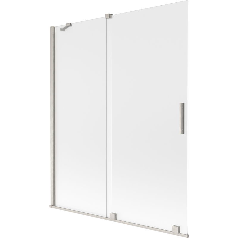 Mexen Velar dvojkrídlové zasúvacie sprchové dvere 140 x 150 cm, matné, brúsený nikel - 896-140-000-31-97