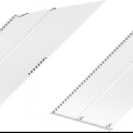 Mexen Velar dvojkrídlové zasúvacie sprchové dvere 140 x 150 cm, matné, brúsený nikel - 896-140-000-31-97