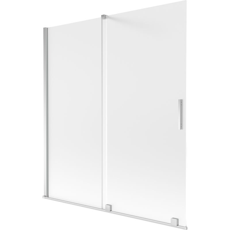 Mexen Velar dvojkrídlová vaňová zástena posuvná 150 x 150 cm, matná, chróm - 896-150-000-31-01