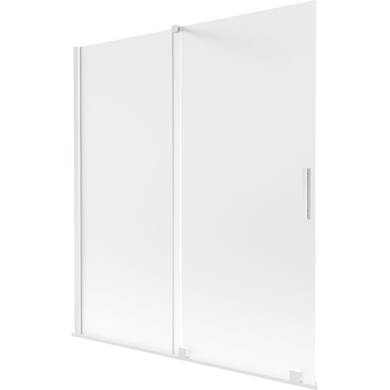 Mexen Velar dvojdielna posuvná vaňová zástena 150 x 150 cm, matná, biela - 896-150-000-31-20