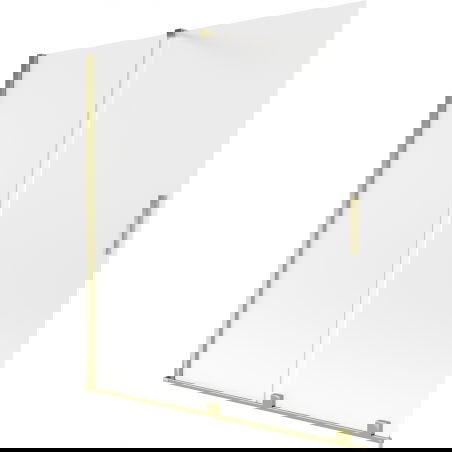 Mexen Velar vaňa paravan 2-dielny posuvný 150 x 150 cm, mráz, zlatý - 896-150-000-31-50